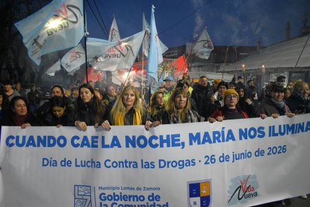 Día de la lucha contra las adicciones: marcha de antorchas en Fiorito