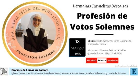 Una religiosa carmelita hará la Profesión de Votos Solemnes