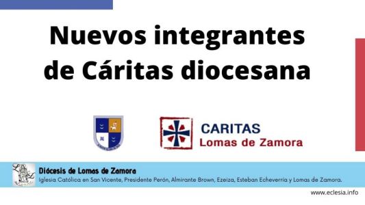 Nuevo director e integrantes de Cáritas diocesana