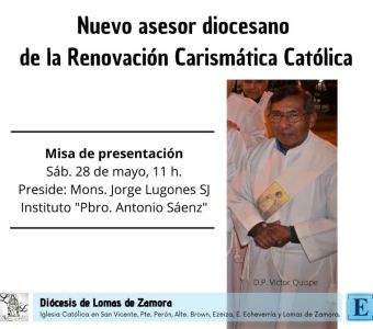 Presentan al nuevo asesor diocesano de la Renovación Carismática Católica